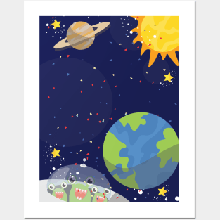 Spaceship Galaxy Posters and Art